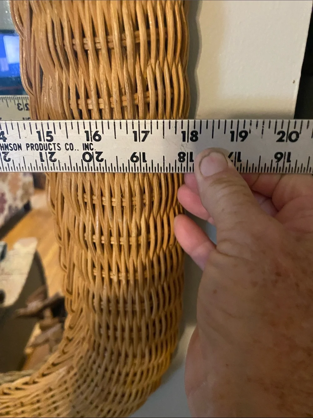 Woven Rattan Oval Wall Mirror - Natural Tan